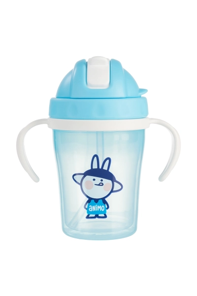 Bình tập uống cách nhiệt Animo (240ml, xanh, tay cầm, RK-3431)