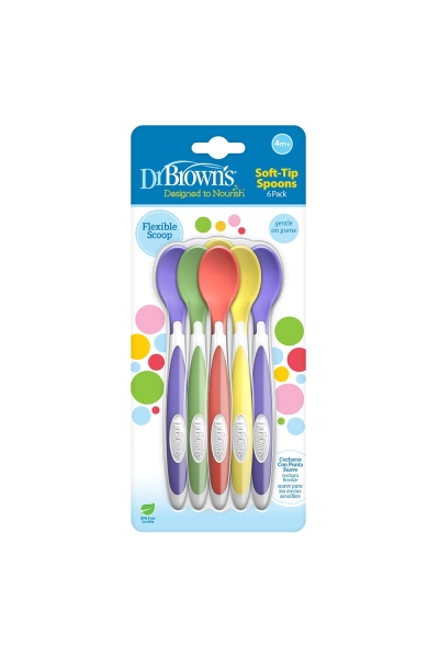 Bộ 6 thìa ăn dặm đầu mềm Dr Brown's