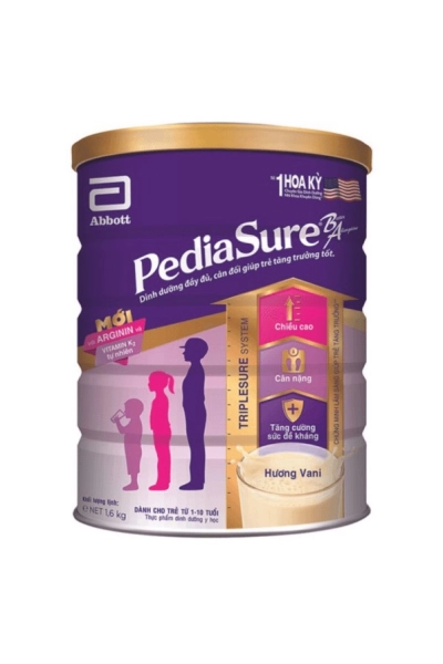 Thực phẩm dinh dưỡng y học cho trẻ 1-10 tuổi: Pediasure vani 1,6kg (Giao bao bì ngẫu nhiên)