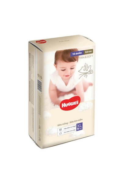 Tã quần Huggies Thin & Soft (XL, 12-17kg, 62 miếng)